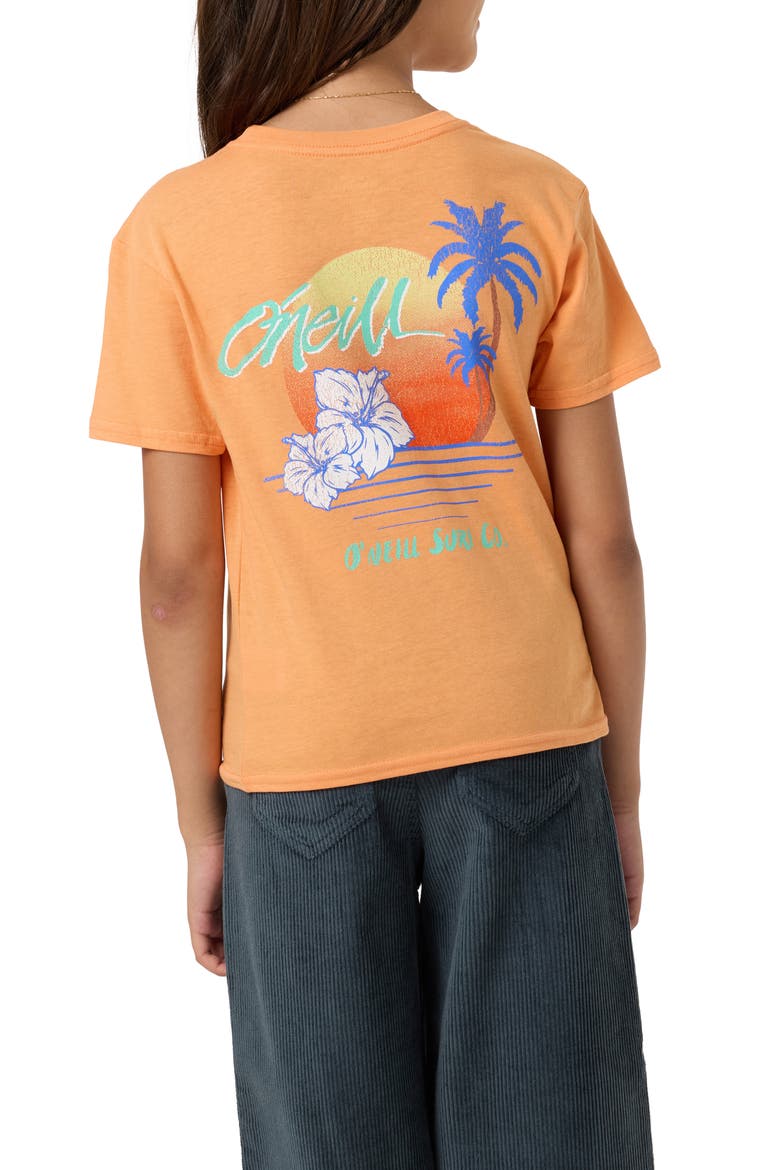Kids' Surf Angie Cotton Graphic T-Shirt, Alternate, color, ORANGE POP