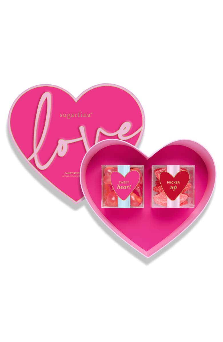 sugarfina Love 2-Piece Candy Cube Heart Set, Main, color, 
