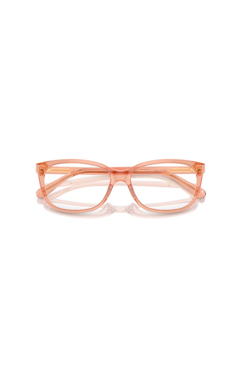 COACH 53mm Rectangle optical glasses, Alternate, color, Transparent