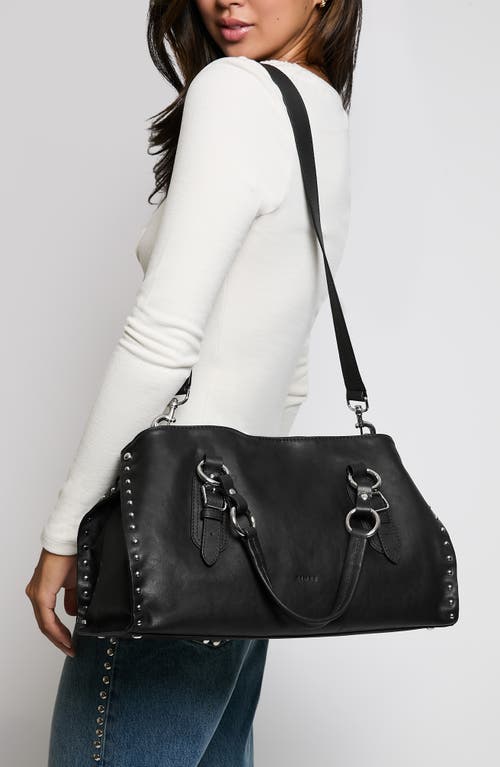 Aimee Large Rodeo Leather Satchel In Black