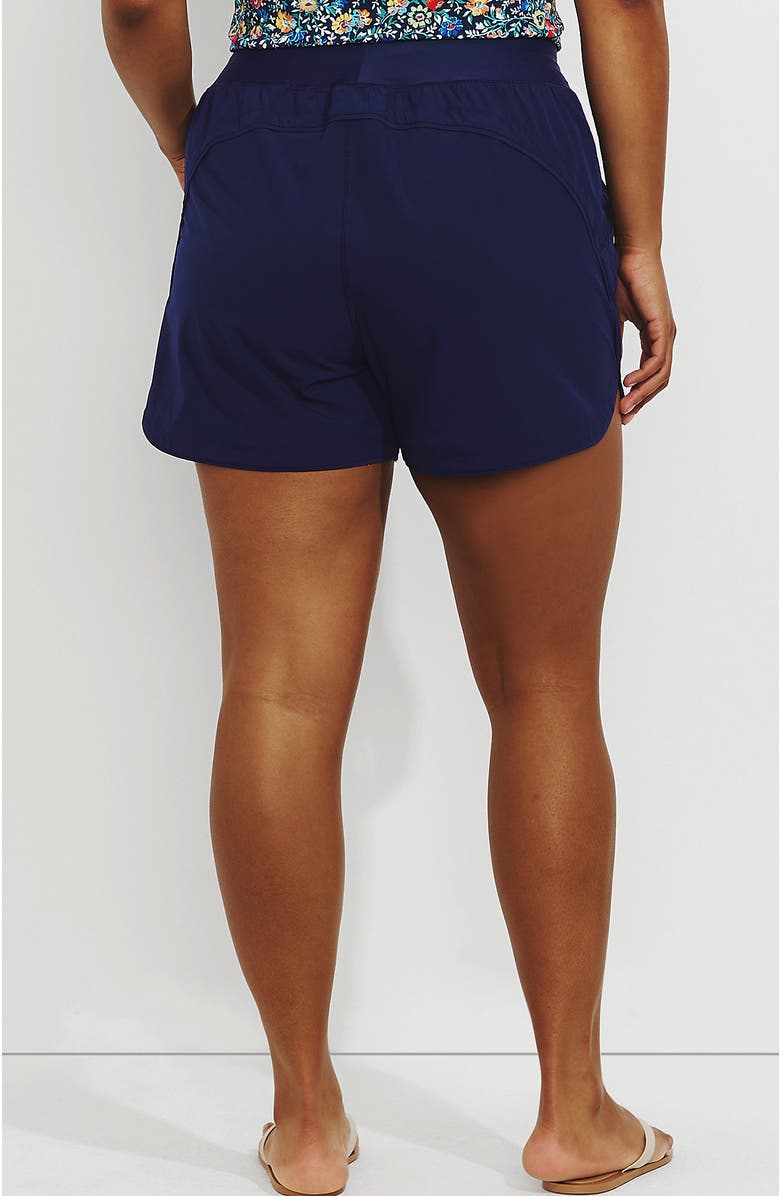 Lands' End SunShade UPF 50 5" Board Shorts, Alternate, color, Deep Sea Navy