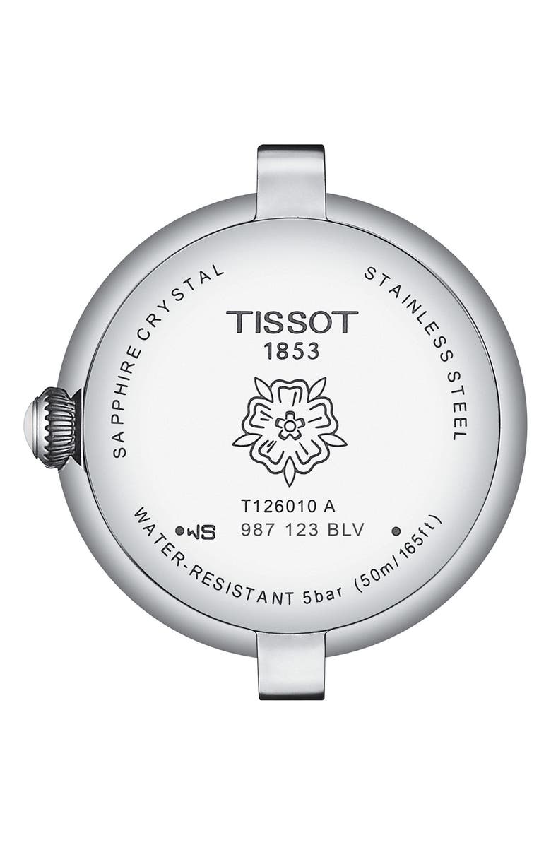 Tissot Bellissima Leather Strap Watch, 26mm, Alternate, color, Blue