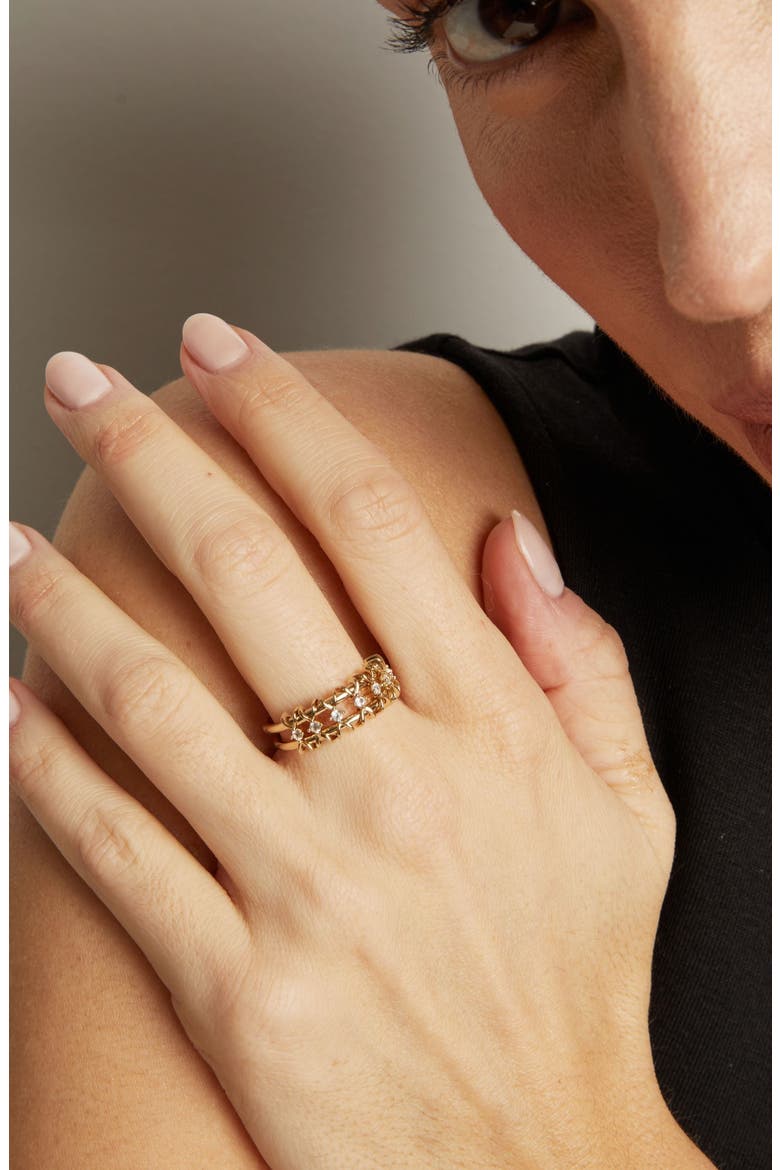 Kinetic Ring, Alternate, color, Yellow Gold Vermeil