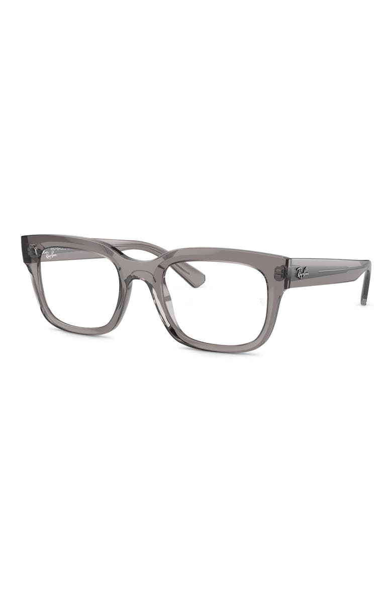 Chad 54mm Rectangular Optical Glasses, Alternate, color, TRANSPARENT GREY