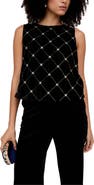 Lily and Lionel London Chiva Beaded Velvet Top