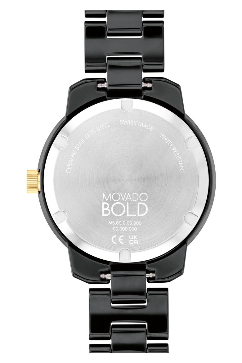 Bold Verso Bracelet Watch, 38mm, Alternate, color, BLACK