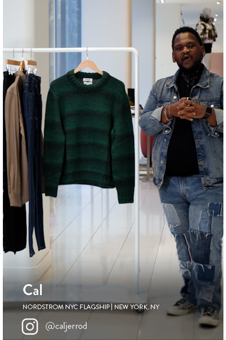 Gradient Stripe Wool Crewneck Sweater video