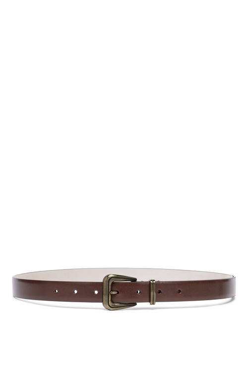 Brunello Cucinelli Vachetta Belt With Monili In Brown