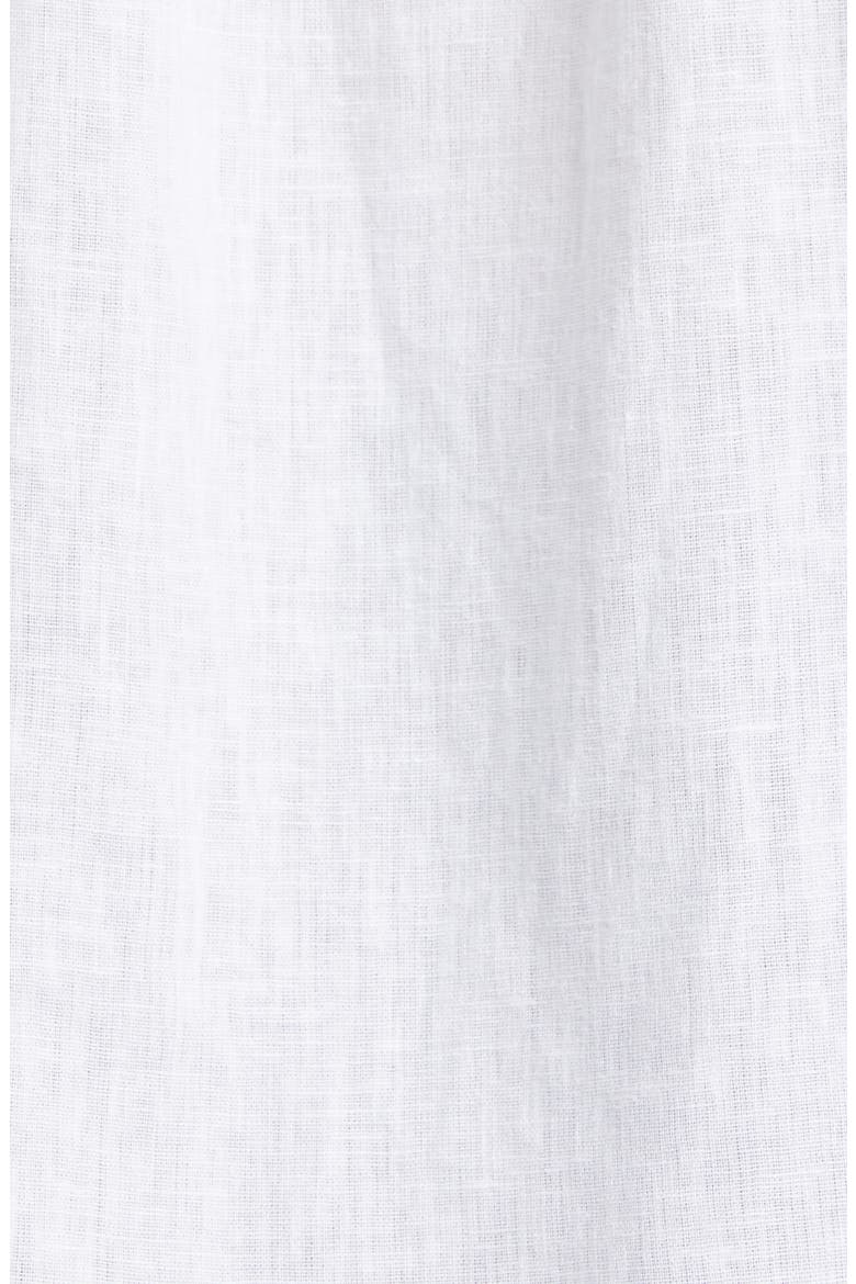 Raven Short Sleeve Linen Blend Peasant Blouse, Alternate, color, WHITE