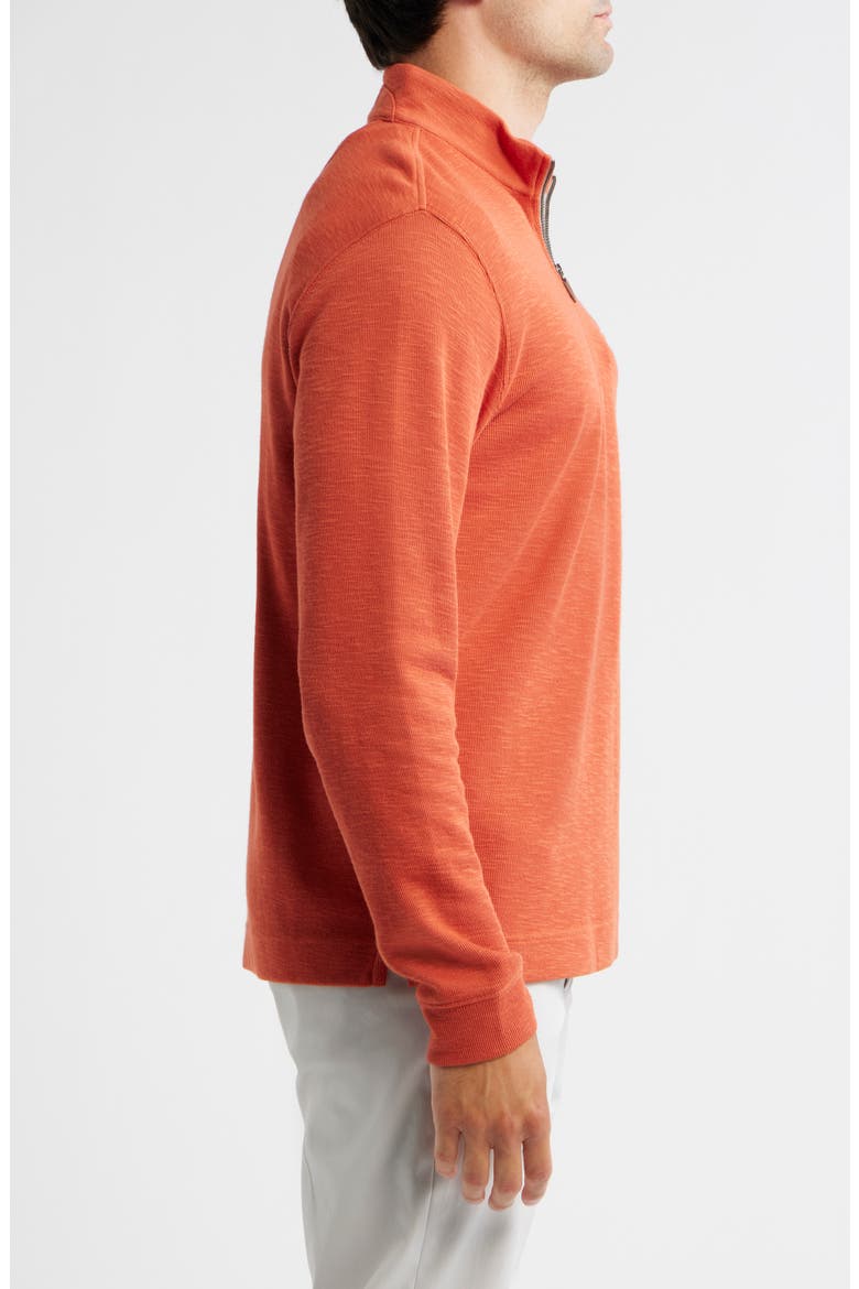 Flame Stitch Quarter Zip Pullover, Alternate, color, TANGERINE