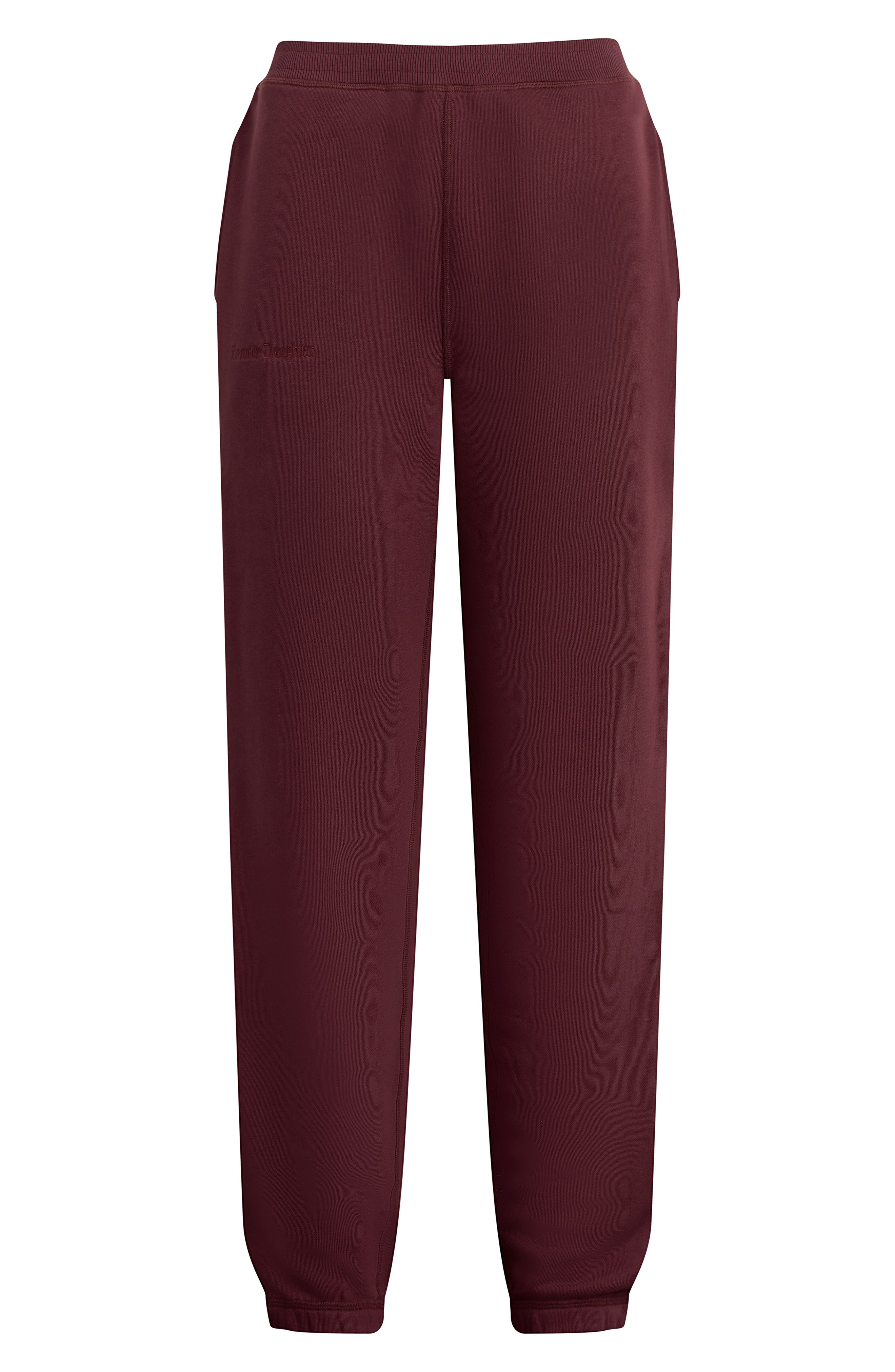 Favorite Daughter The Fatigue Sisters Cotton Blend Joggers In Burgundy