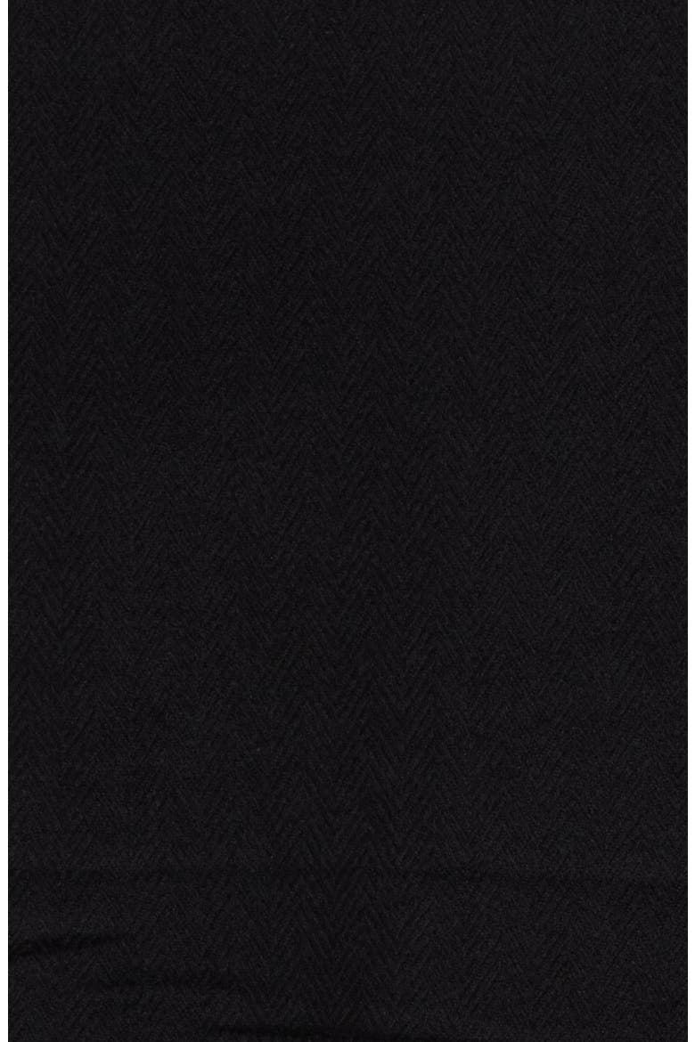 Brushed Herringbone Wrap Scarf, Alternate, color, BLACK