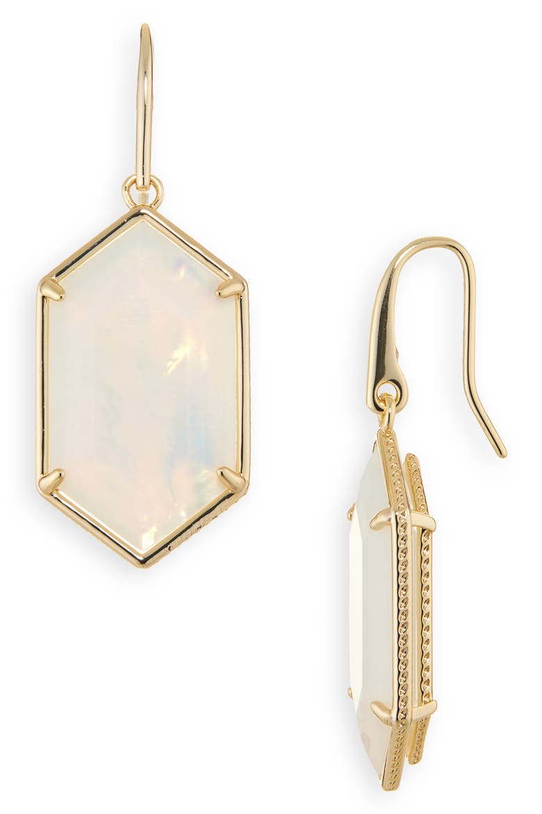 Hallie Drop Earrings, Main, color, GOLD OPALITE ILLUSION