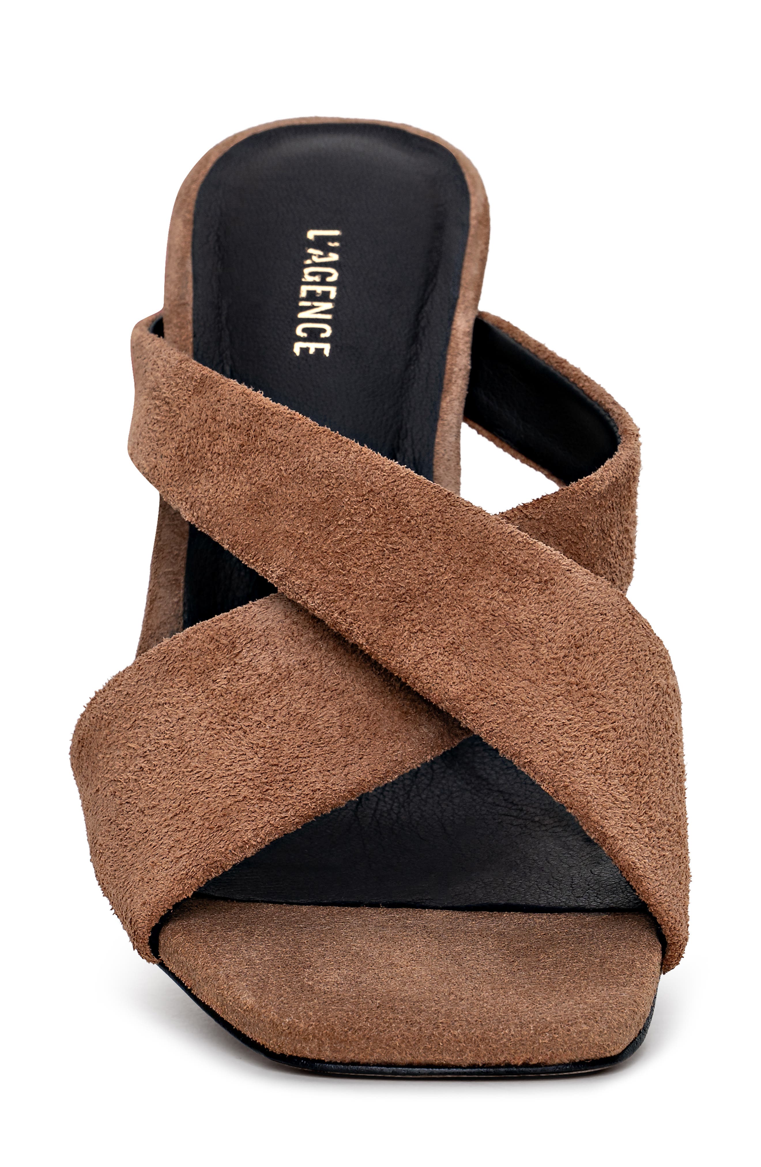 L'AGENCE Mirabelle Slide Sandal, Alternate, color, Sand Suede