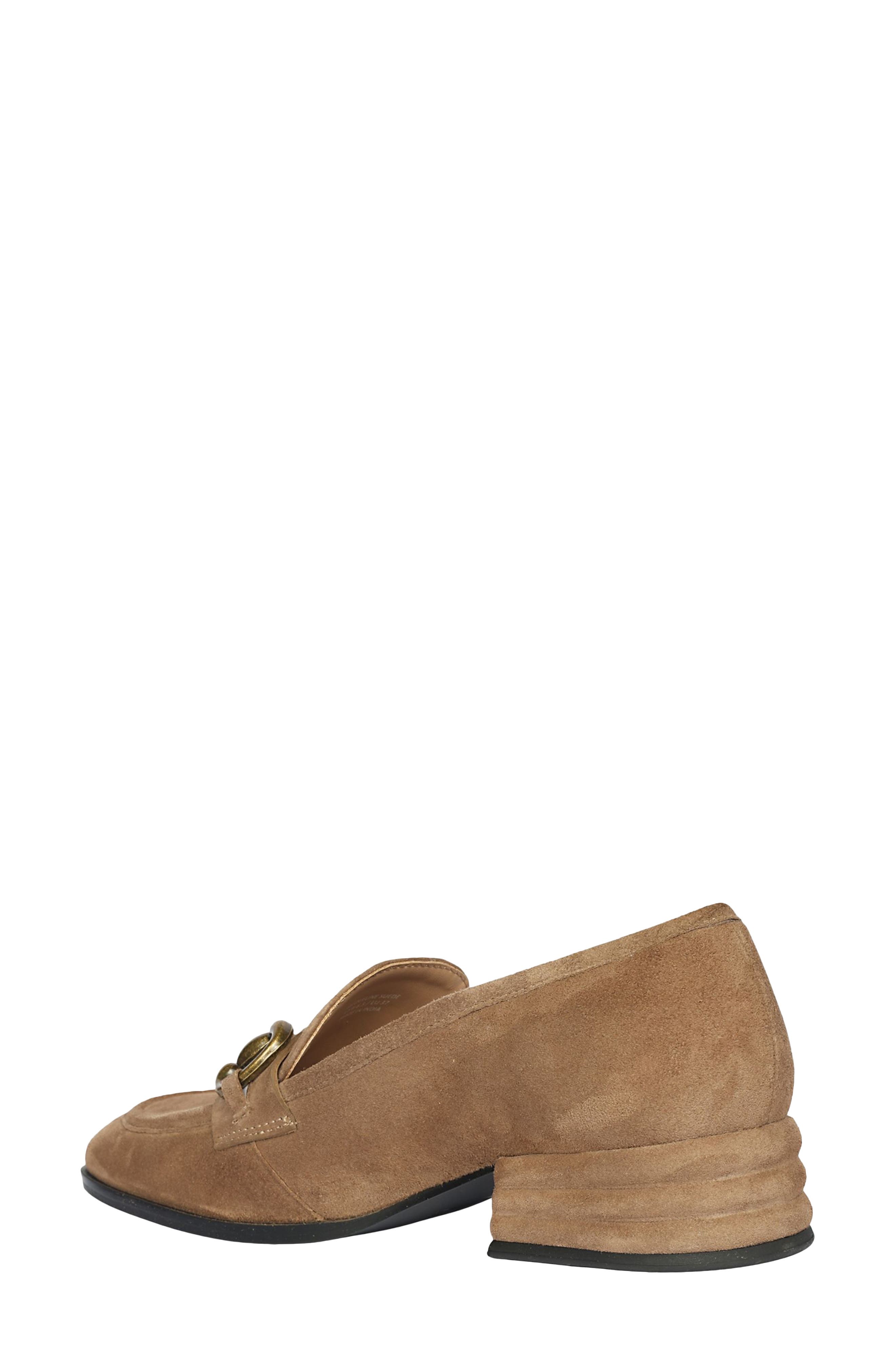 SAINT G Jacqueline Suede Loafer Pump, Alternate, color, Dark Taupe
