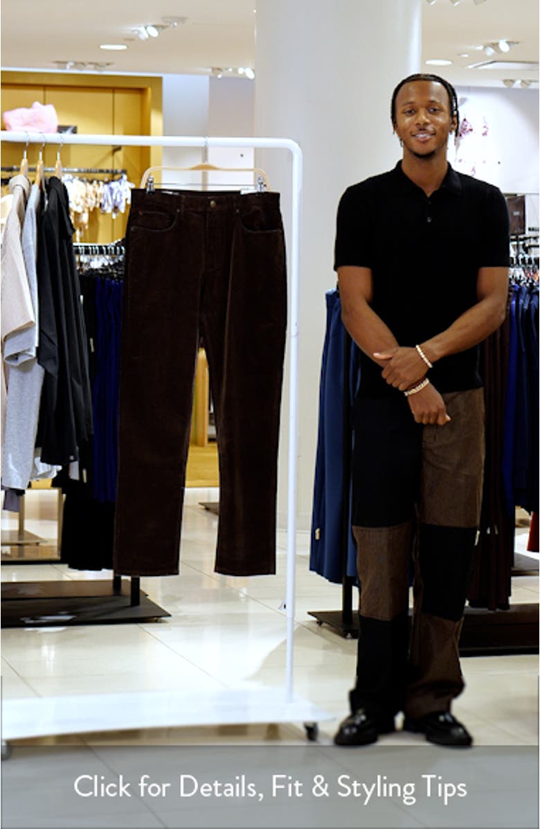 Slim Straight Leg Flex Terry Corduroy Pants, sales video thumbnail