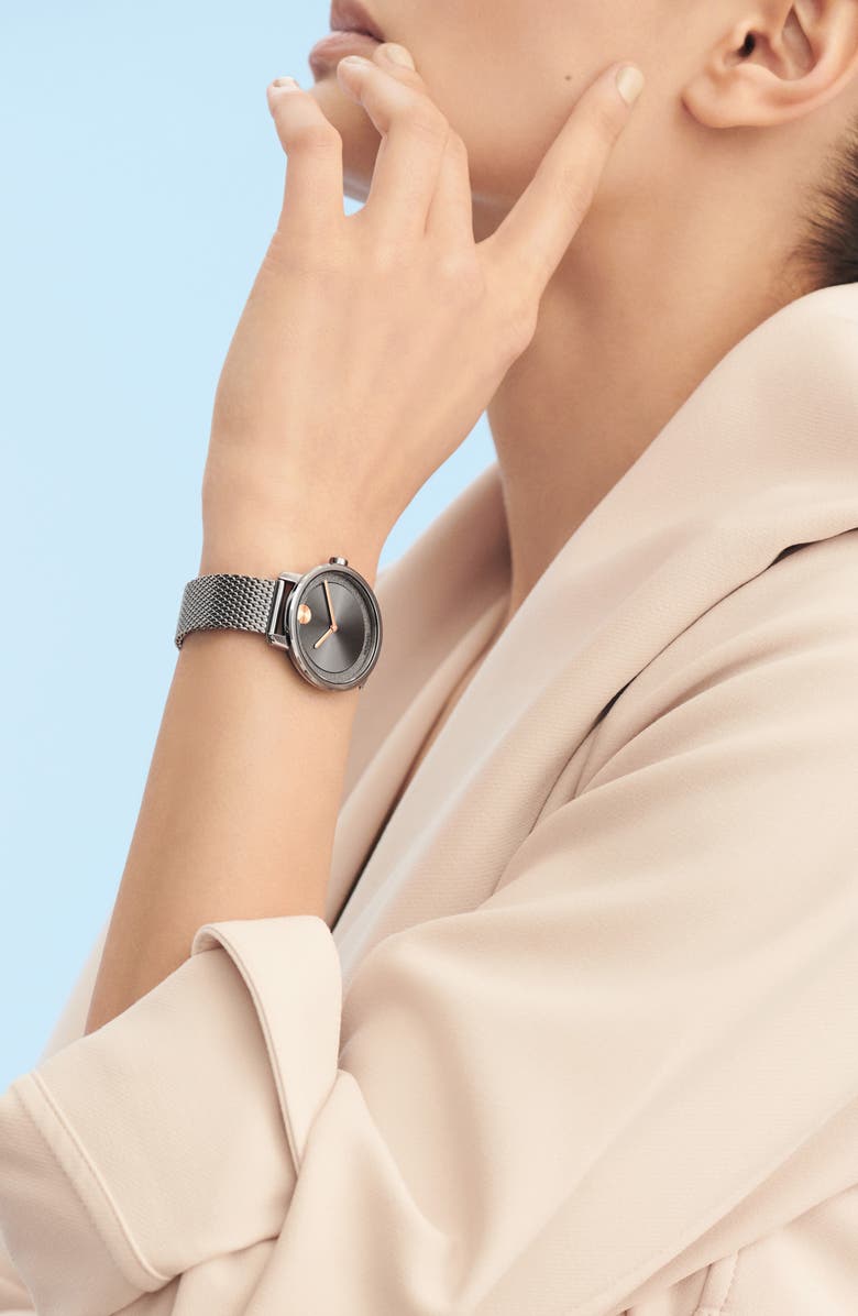 Movado Bold Mesh Bracelet Watch, 34mm, Alternate, color,