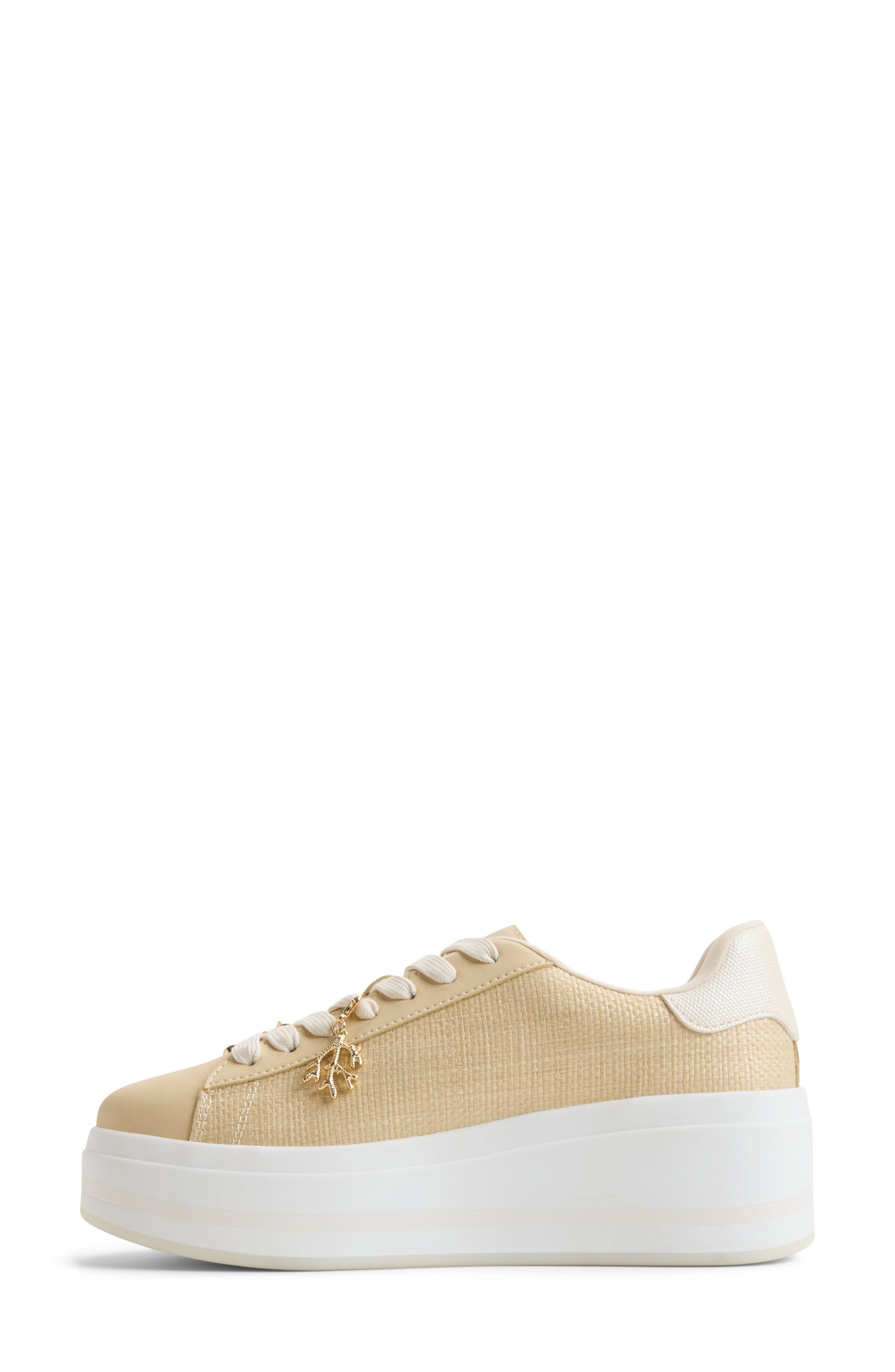 ALDO Solair Platform Wedge Sneaker, Alternate, color, Natural