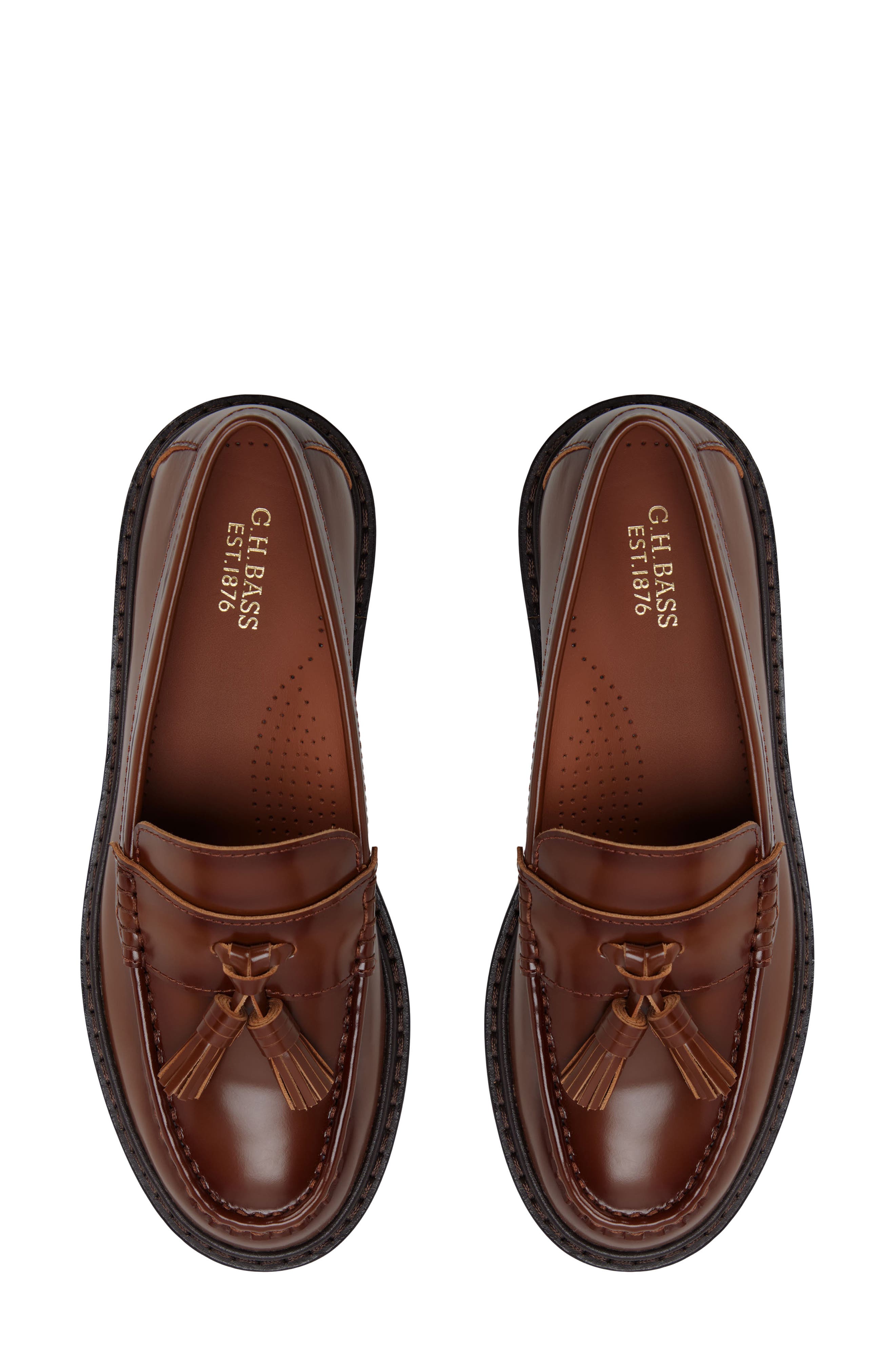 Margot Leather Tassel Loafer, Alternate, color, COGNAC