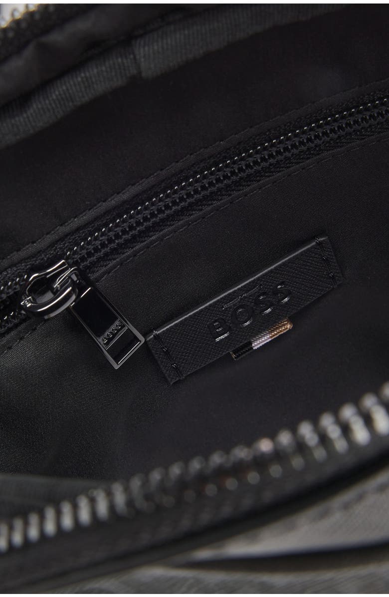 HUGO Zair Bonded Leather North/South Crossbody Bag, Alternate, color, Black