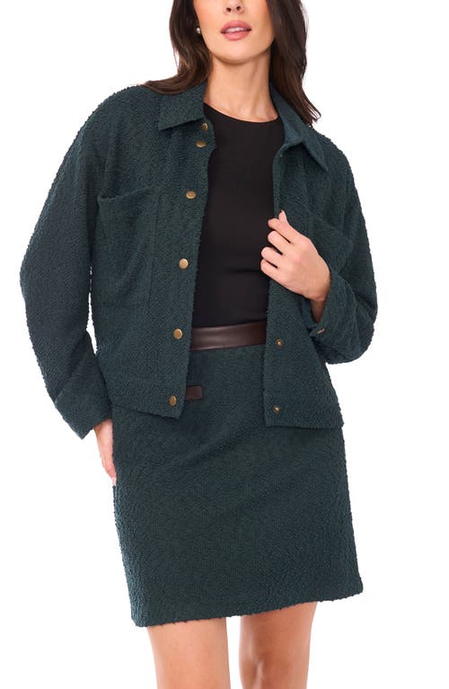 Vince Camuto Tweed Jacket In Green