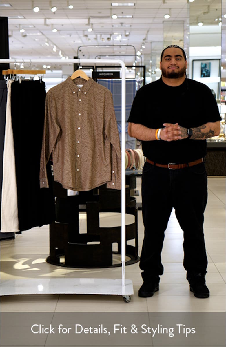 Mélange Heron Swarm Button-Down Shirt, sales video thumbnail