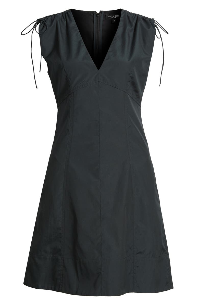 rag & bone Emmet Tie Shoulder Sleeveless Fit & Flare Dress, Alternate, color, Black