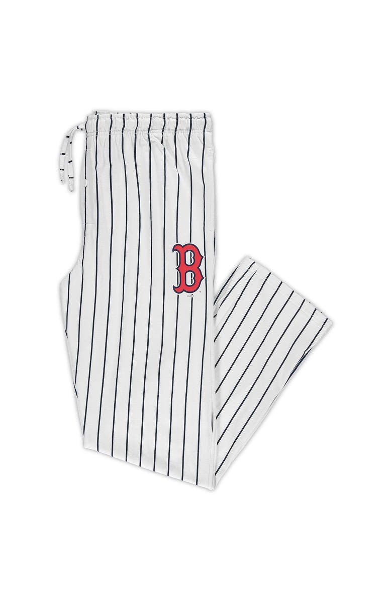 CONCEPTS SPORT Men's Concepts Sport White/Navy Boston Red Sox Big & Tall Pinstripe Sleep Pants, Alternate, color, White