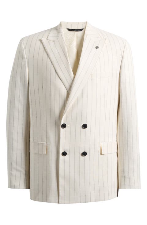 Ridley Slim Fit Pinstripe Double Breasted Sport Coat