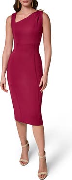 Donna Karan New York Asymmetrical Neckline Sheath Dress