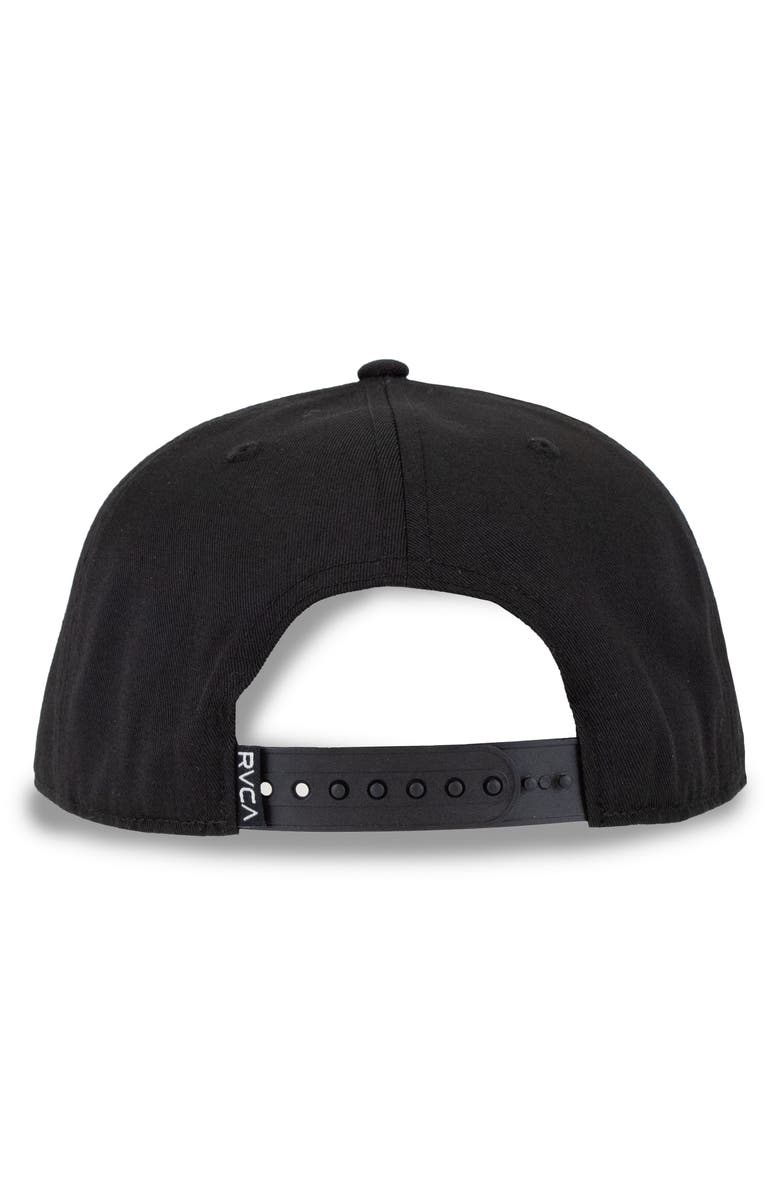 RVCA Standard Logo Patch Snapback Cap, Alternate, color, Black