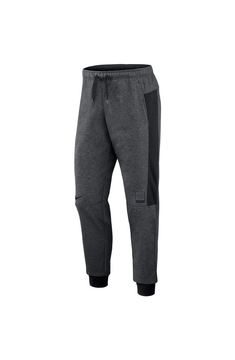 Nike Men's Nike Heathered Gray/Black Washington Nationals Authentic Collection Flux Performance Jogger Pants, Alternate, color,