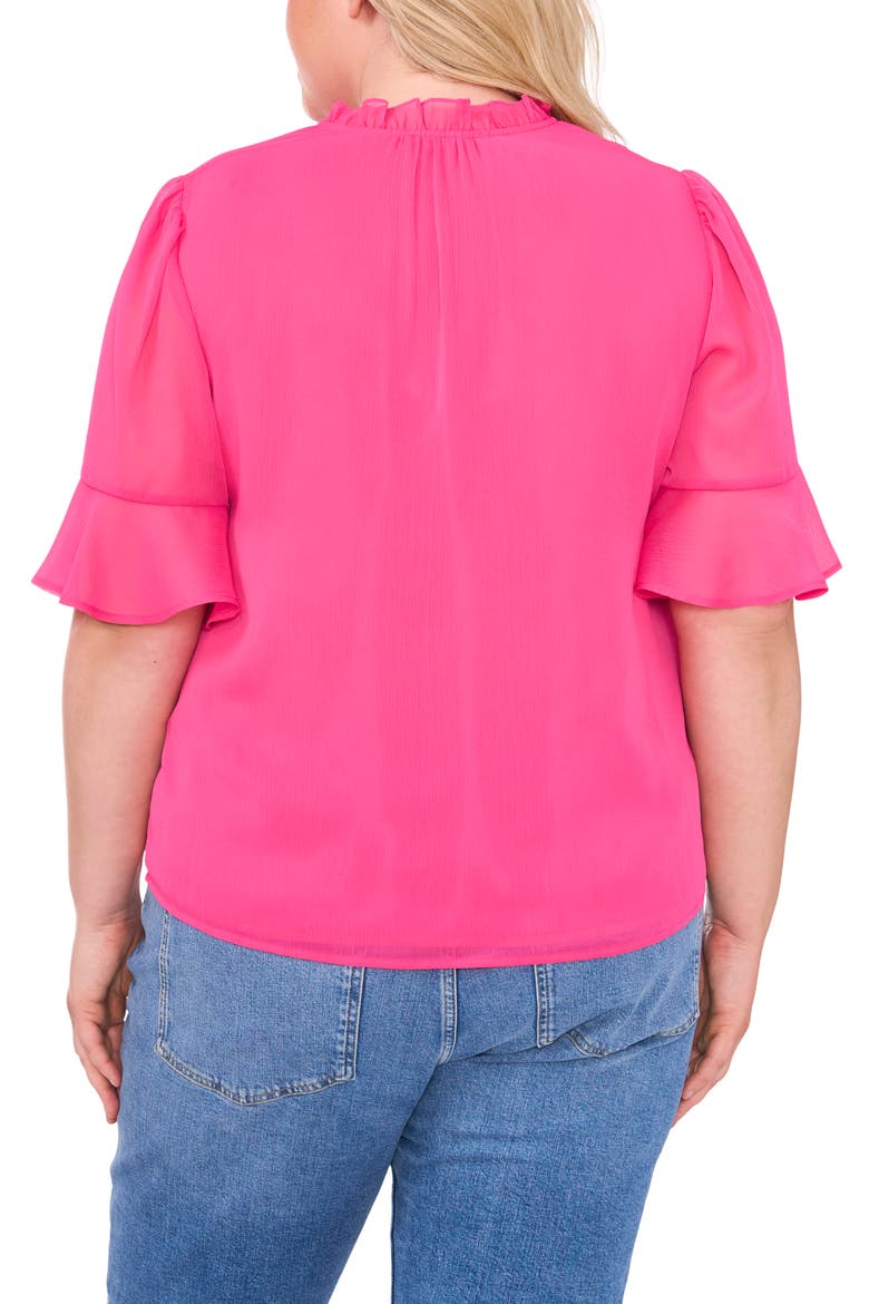Short Sleeve V-Neck Top, Alternate, color, GARDENROSE