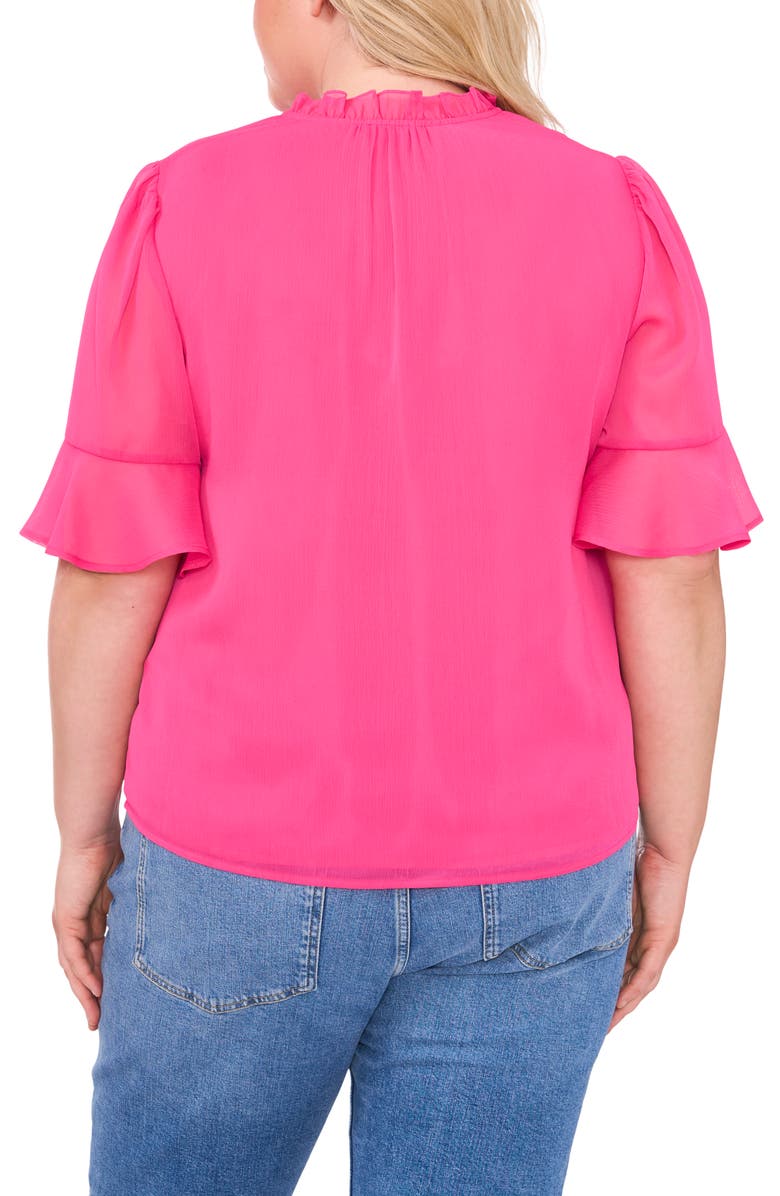 CeCe Short Sleeve V-Neck Top, Alternate, color, Gardenrose