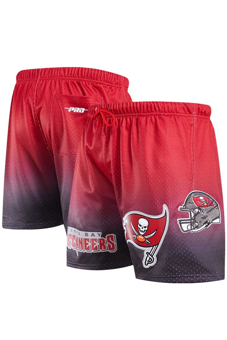 Men's Pro Standard Black/Red Tampa Bay Buccaneers Ombre Mesh Shorts, Main, color, Black