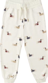 QUINCY MAE Dachshund Relaxed Cotton Blend Joggers