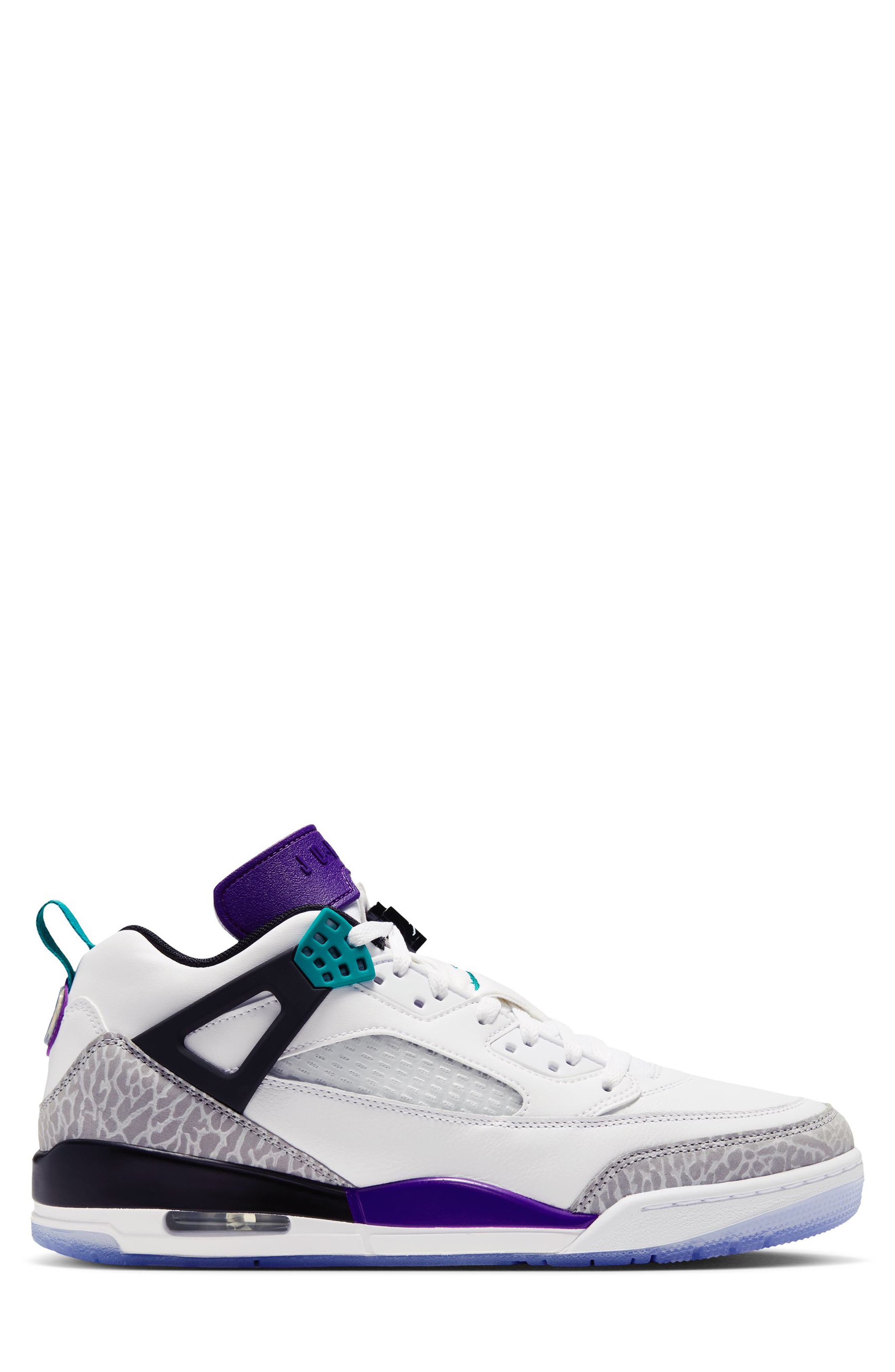 Spizike Low Sneaker, Alternate, color, WHITE/ COURT PURPLE/ RIO TEAL
