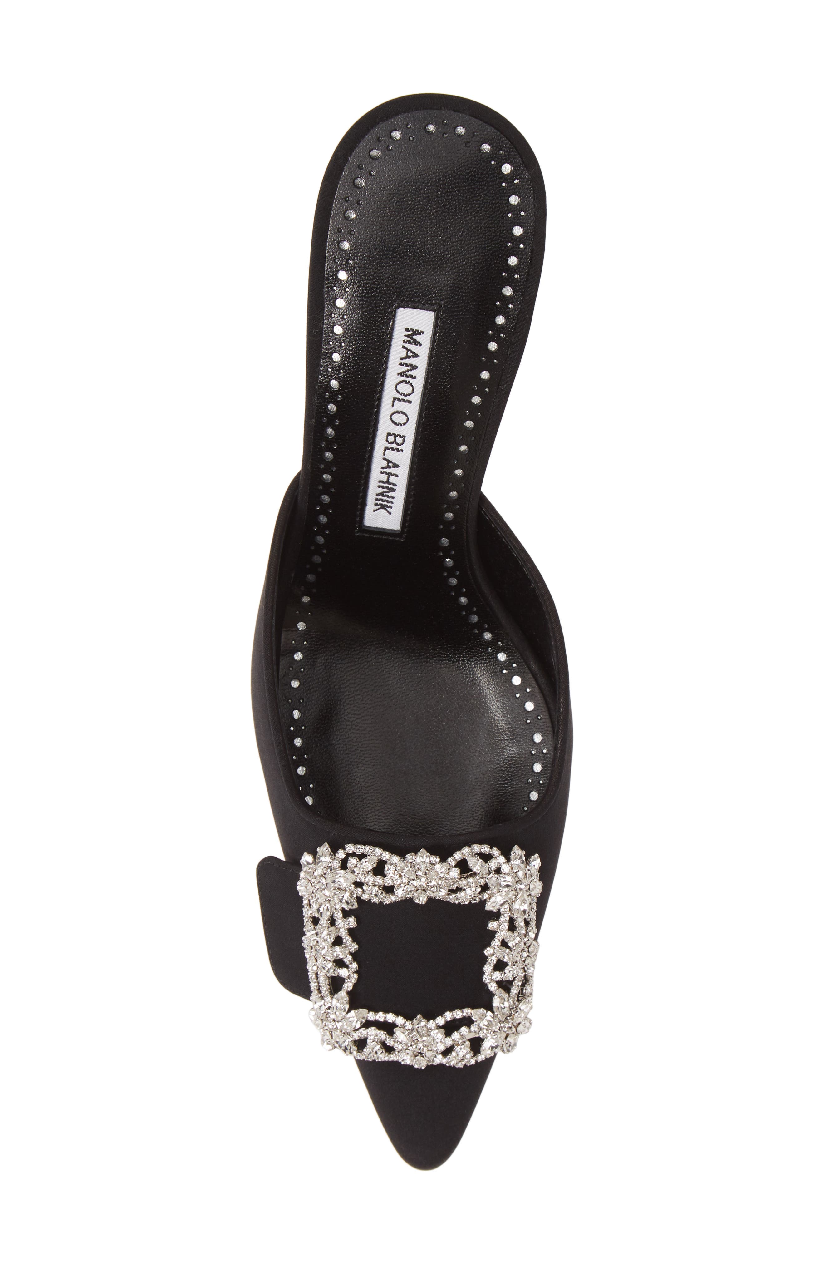 Manolo Blahnik Maysale Buckle Pointed Toe Mule, Alternate, color, 