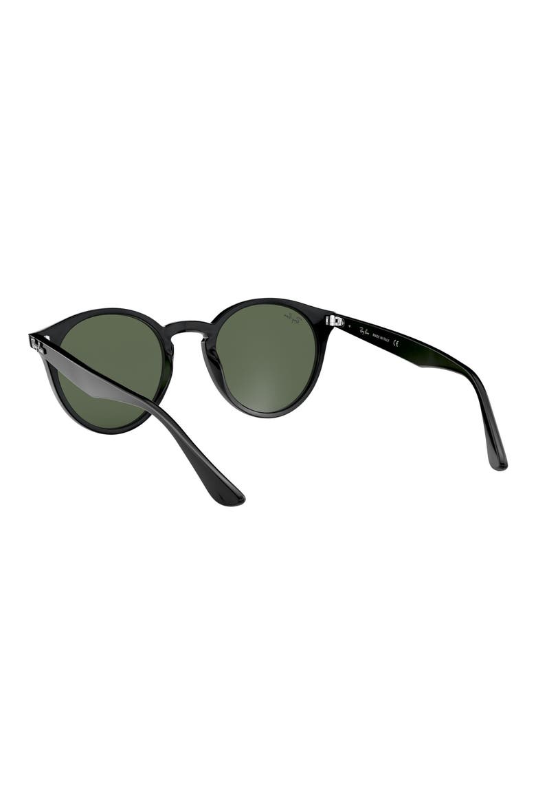 Highstreet 49mm Round Sunglasses, Alternate, color, BLACK
