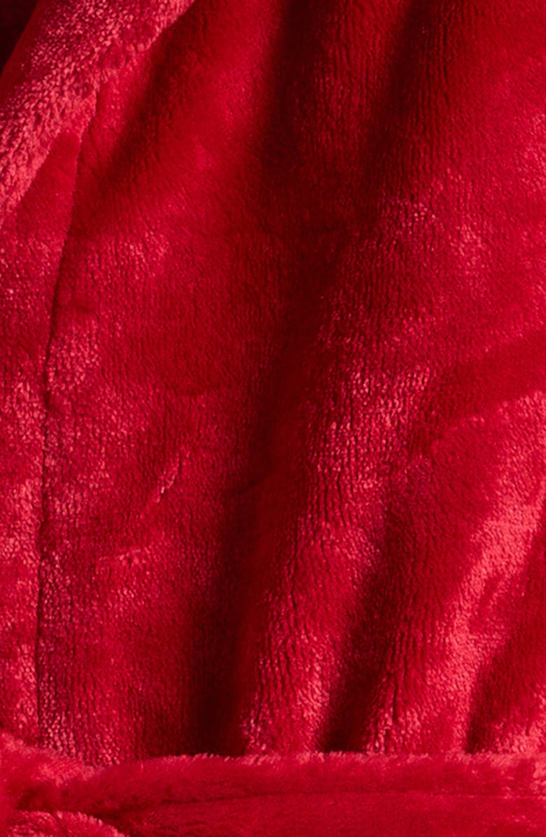 Petit Lem Kids' Scarlet Hooded Plush Robe, Alternate, color, Red