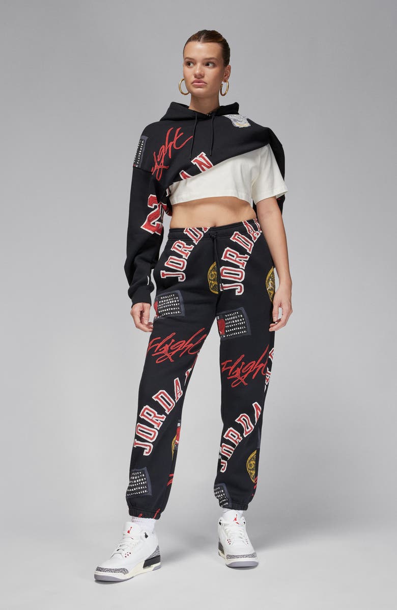 Jordan Brooklyn Print Fleece Sweatpants, Alternate, color,