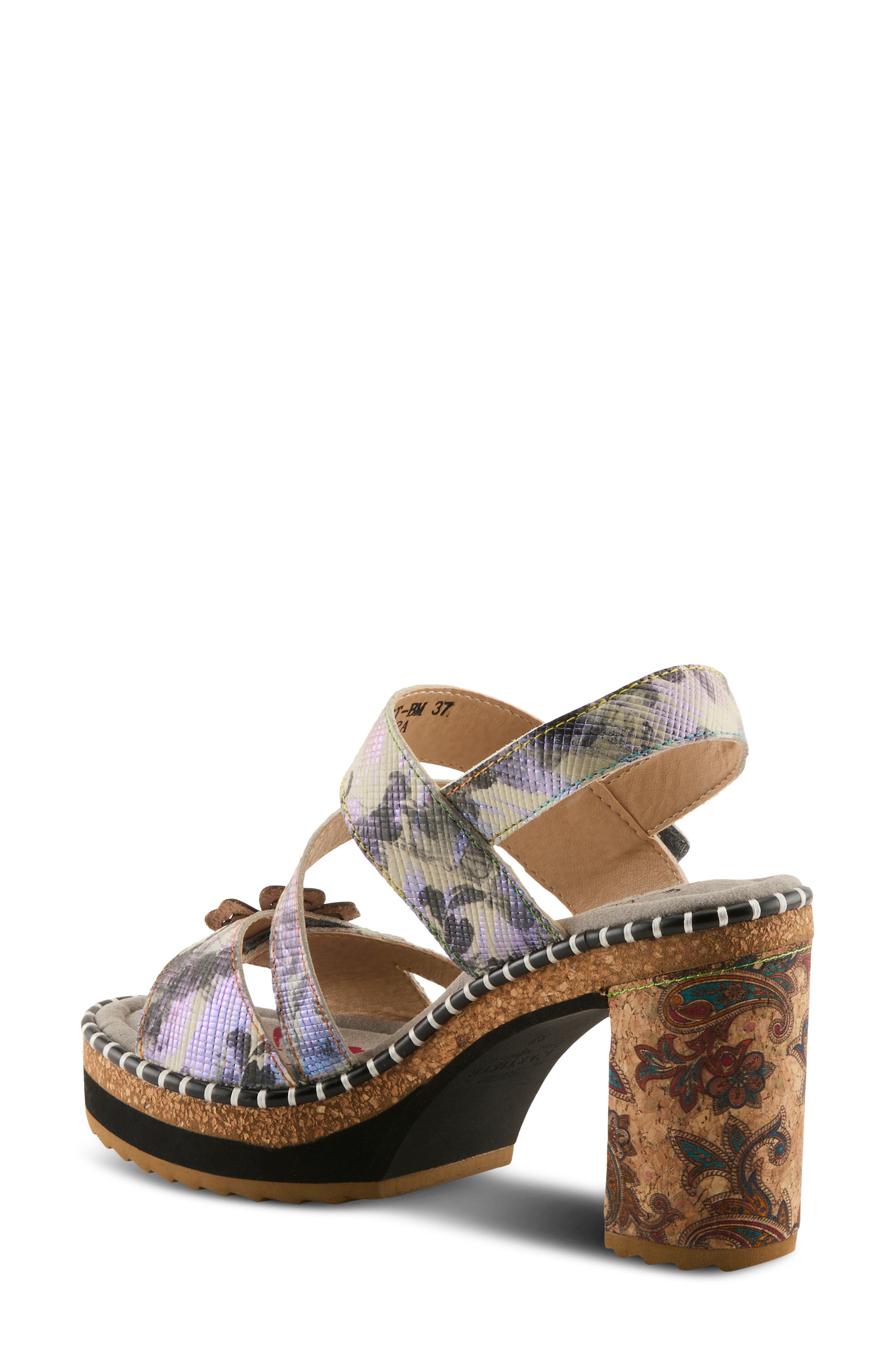 L'Artiste by Spring Step Escapartist Slingback Platform Sandal, Alternate, color, Blue Multi