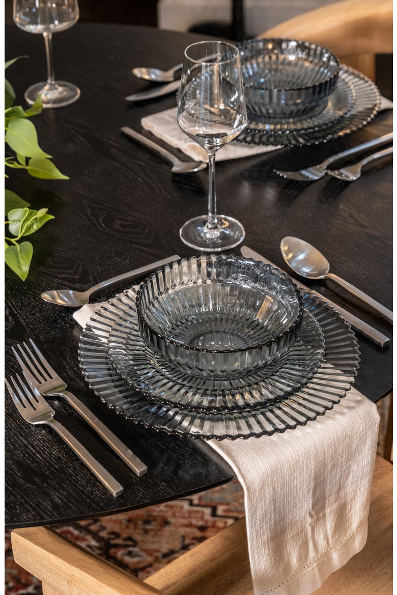 Arezzo Brushed 5-Piece Place Setting, Alternate, color, SILVER