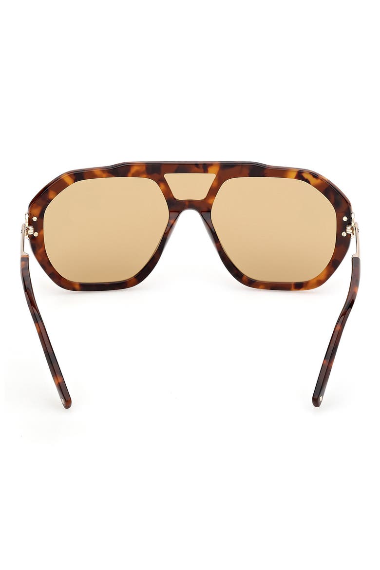 Geometric Sunglasses, Alternate, color, HAVANA / GOLD / AMBER SAND