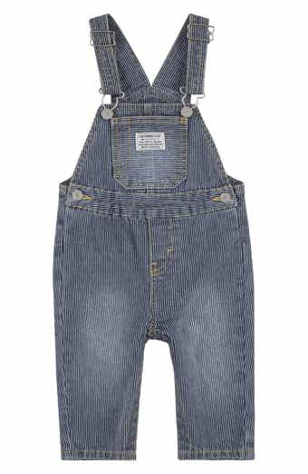 Levi's Railroad Stripe Cotton Overalls