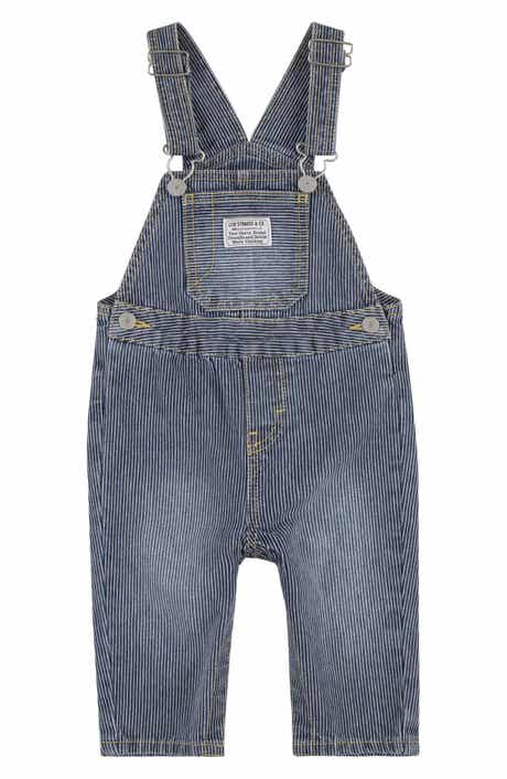 Levi's Railroad Stripe Cotton Overalls