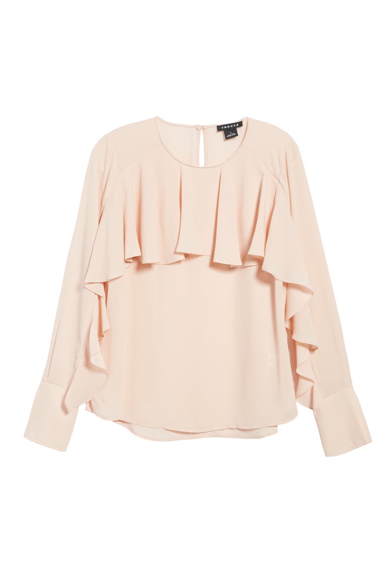 Ruffle Top, Alternate, color, PINK HERO