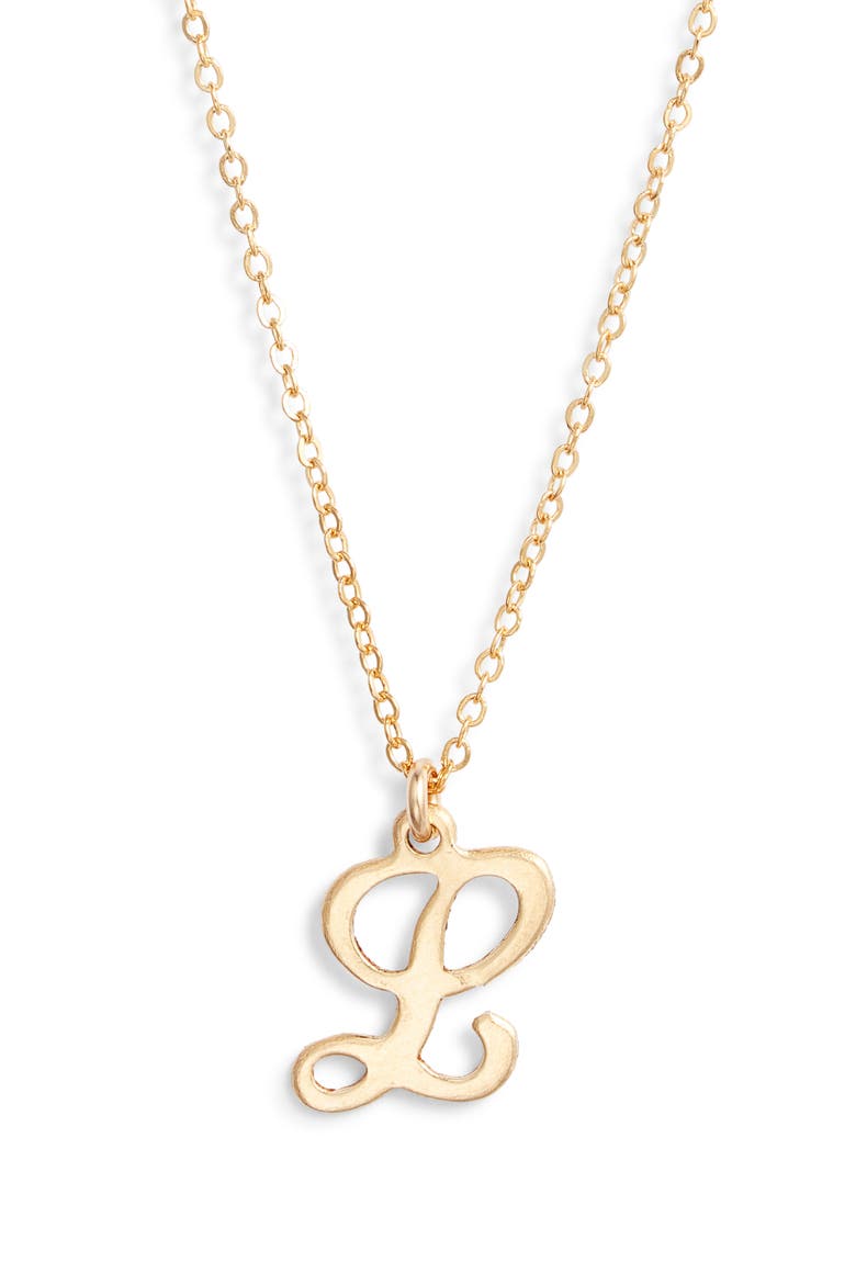 Gianna Initial Pendant Necklace, Main, color, GOLD / L