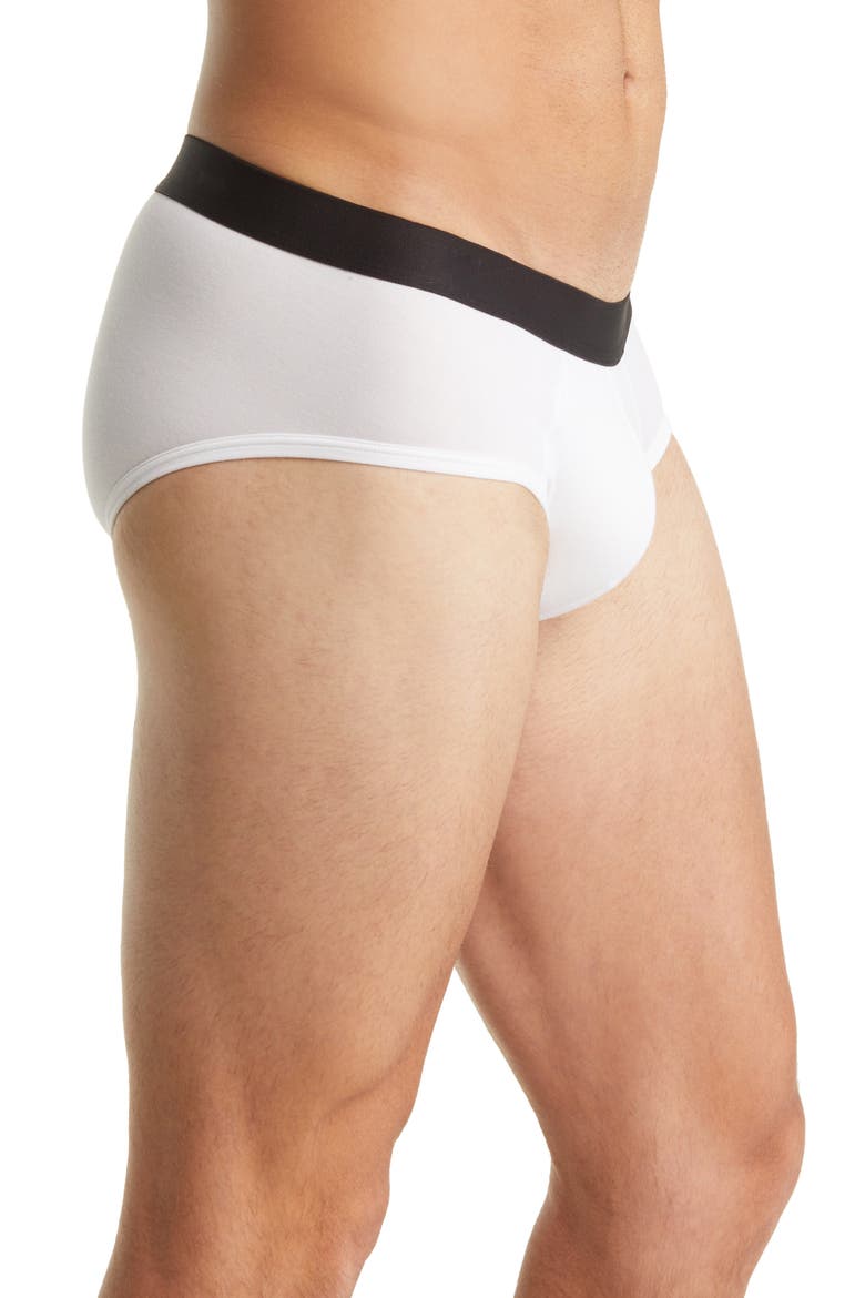 Stretch Briefs, Alternate, color, WHITE