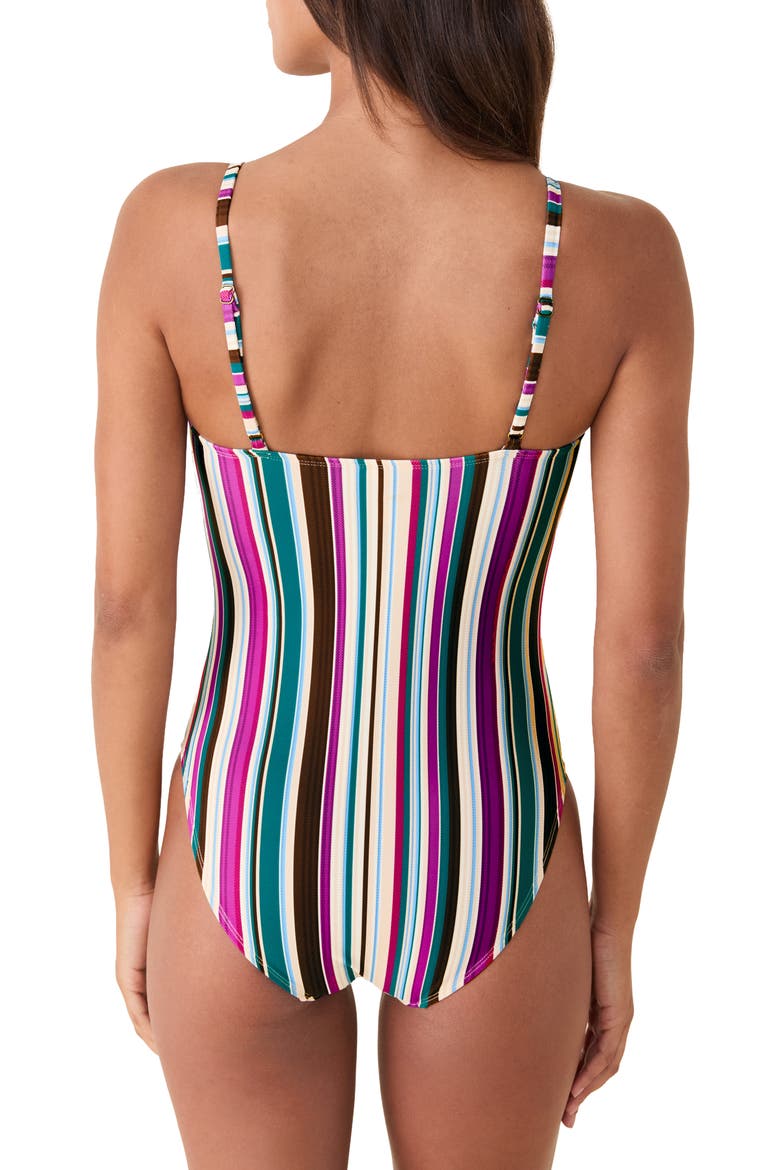 The Amalfi One-Piece Swimsuit, Alternate, color, RETRO STRIPE
